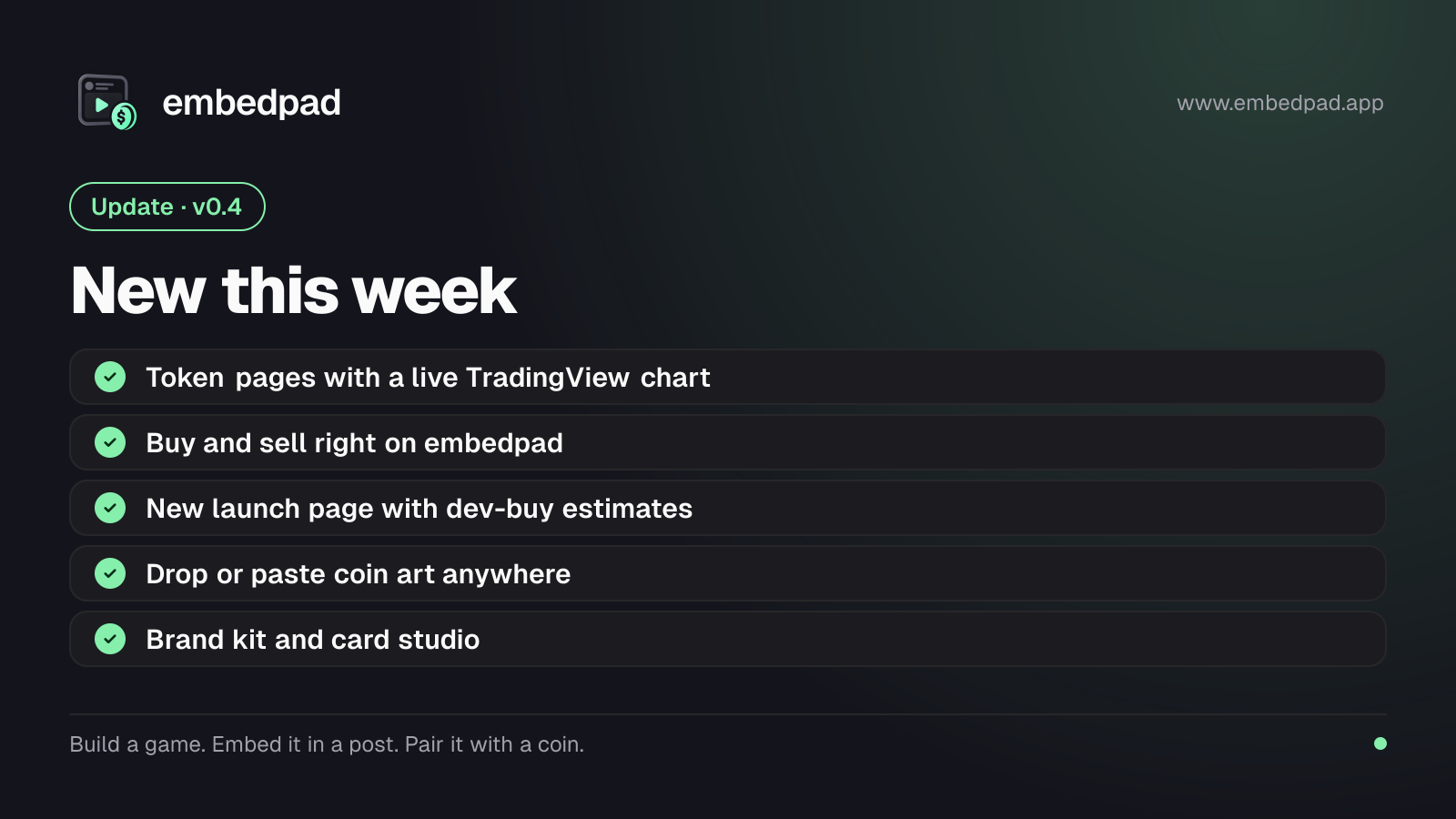 Update list card example